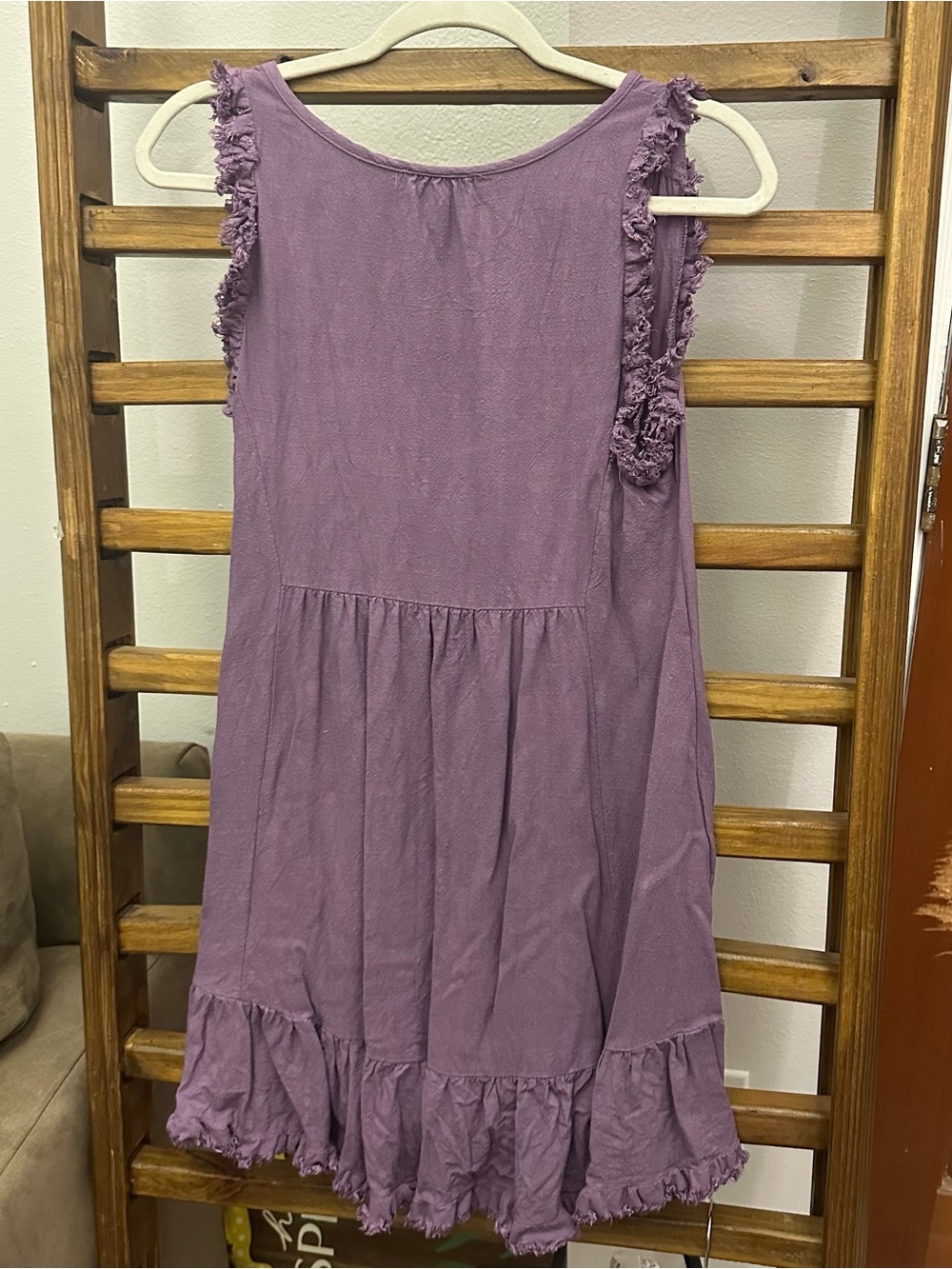 Umgee Lavender Purple Ruffle Mini Dress - Picture 3 of 3